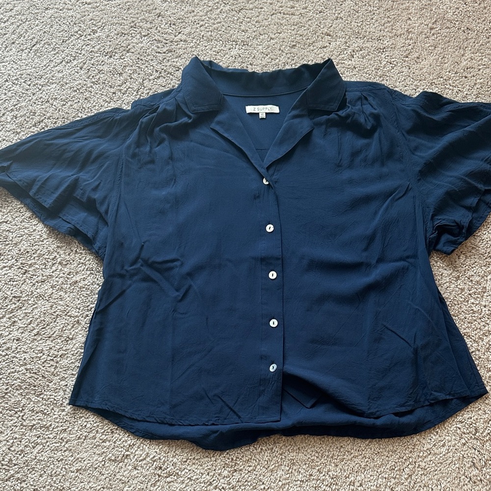Z Supply Midnight Blue Button-Down Shirt